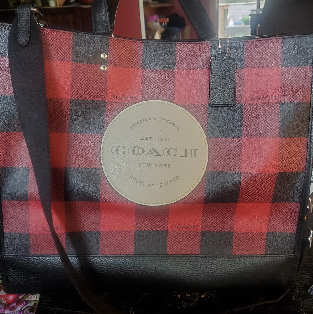 Buffalo Plaid Coach Bag